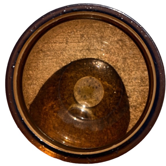 NWT 9” Water Splashed Amber Glass Vase - Picture 4 of 4